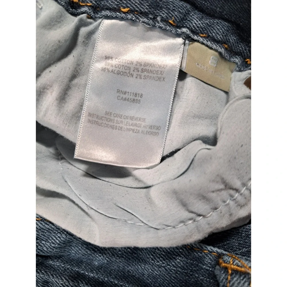 Michael Kors Womens Medium Wash Bootcut Jeans Rhinestone‎ Logo Size 8